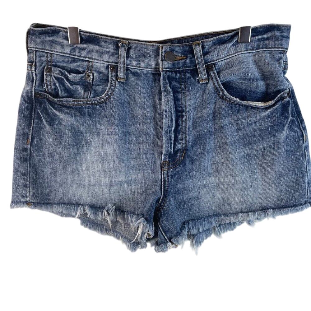 Free People We The Free High Rise Button Front Cutoff Shorts Size 29